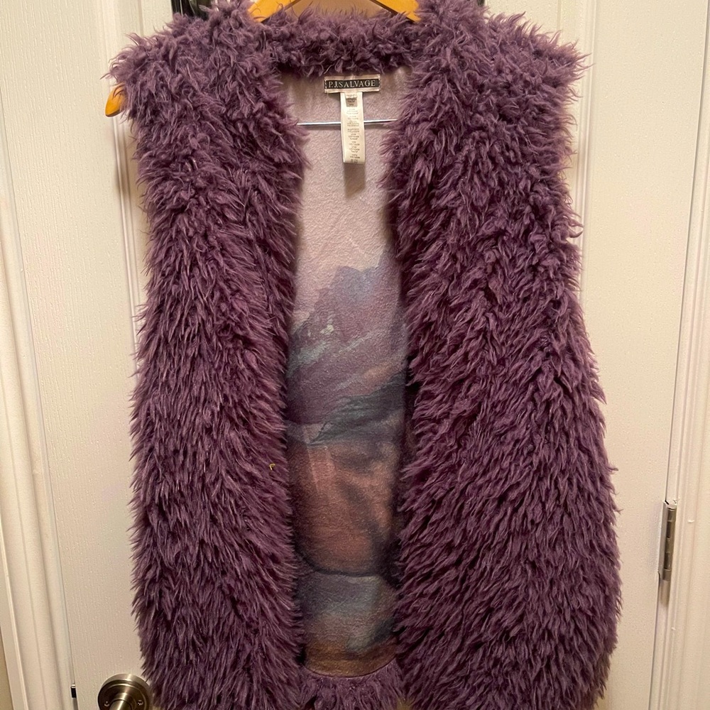 PJ Salvage fuzzy vest